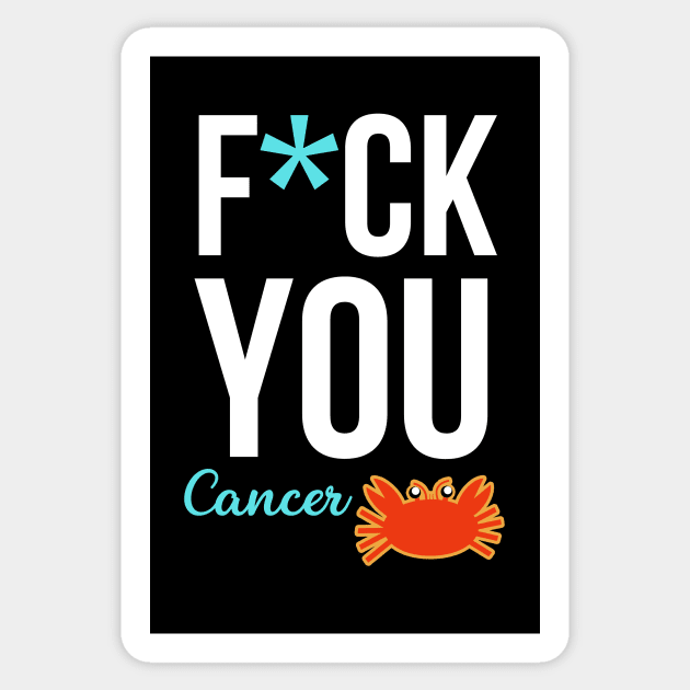 Fuck You Cancer Sticker by PinkPandaPress